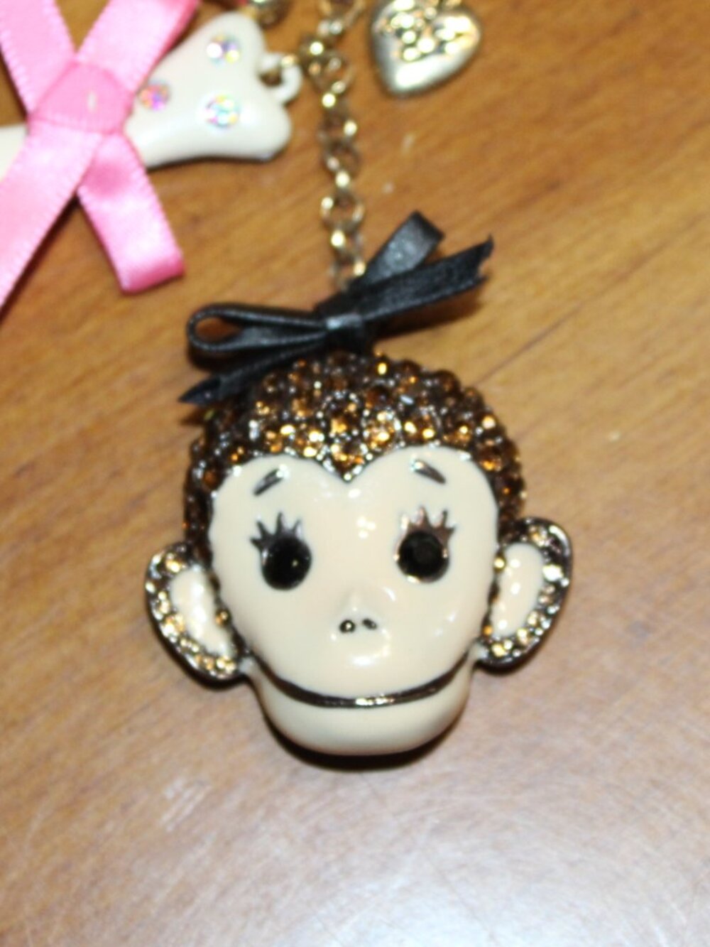 NWOT Betsey Johnson Monkey bag charm/key chain FUN! - Picture 9 of 11